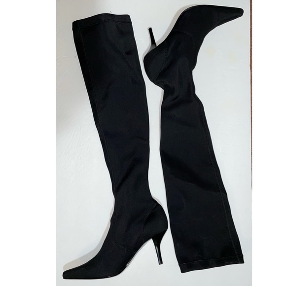 Pazzo Over the Knee pointy toe Fabric Boots ๐ค - Picture 2 of 14